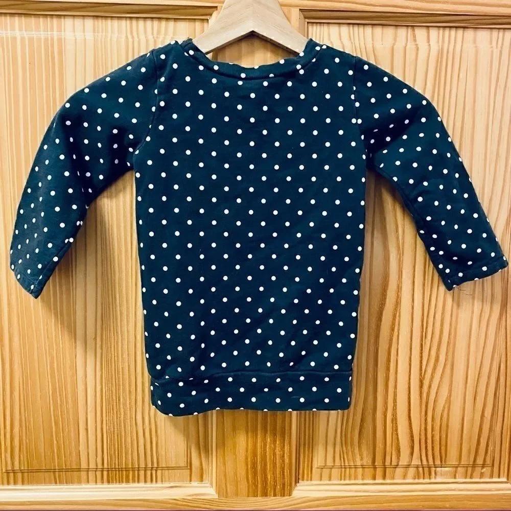 NWOT Carter's grey long sleeve dot sweatshirt 3T